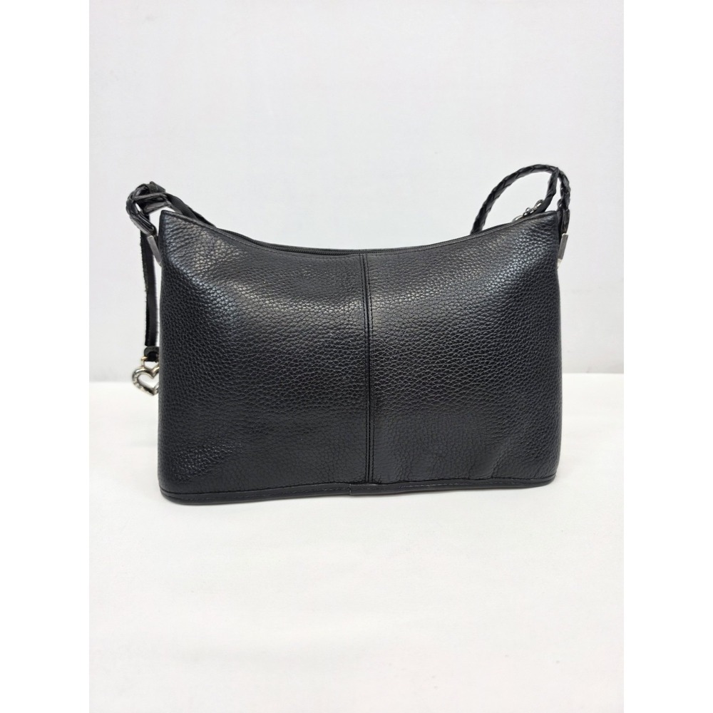 Brighton Millie Shoulder Bag Black Pebbled Croc Embossed Leather Purse 3308 - Picture 3 of 8